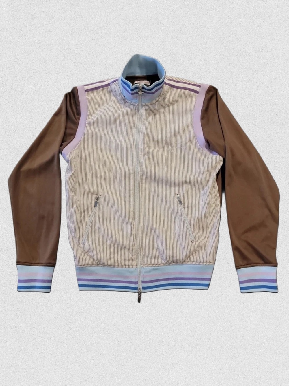 Modern Amusement Track Jacket XL Brown, Cream, Lavender